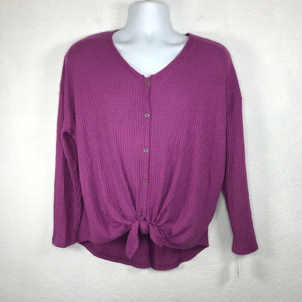 Style & Co Plus Size Waffle Knit Thermal Sweater